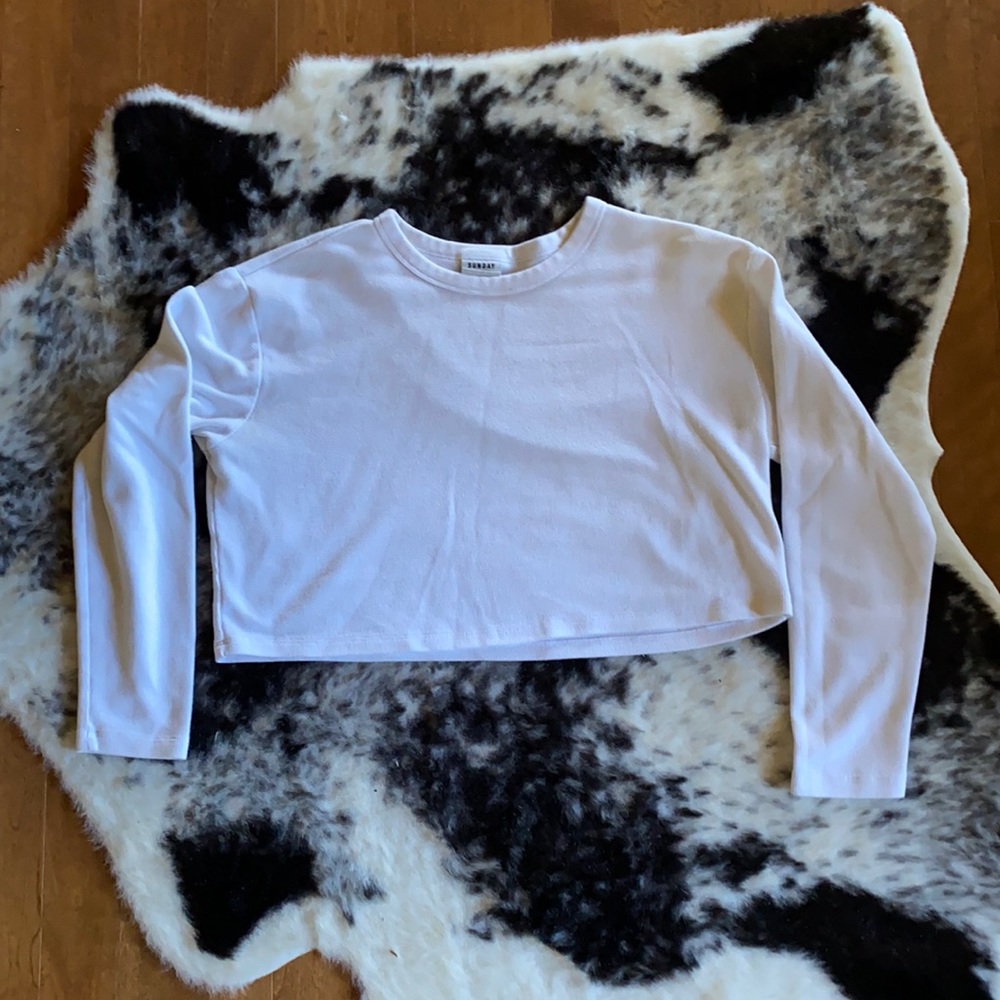 Sunday Best Crop Waffle Shirt